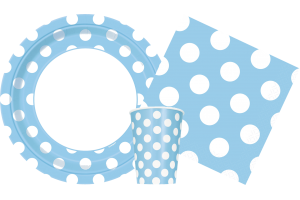 Baby Blue Polka dots