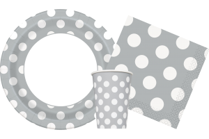 Silver Polka Dots